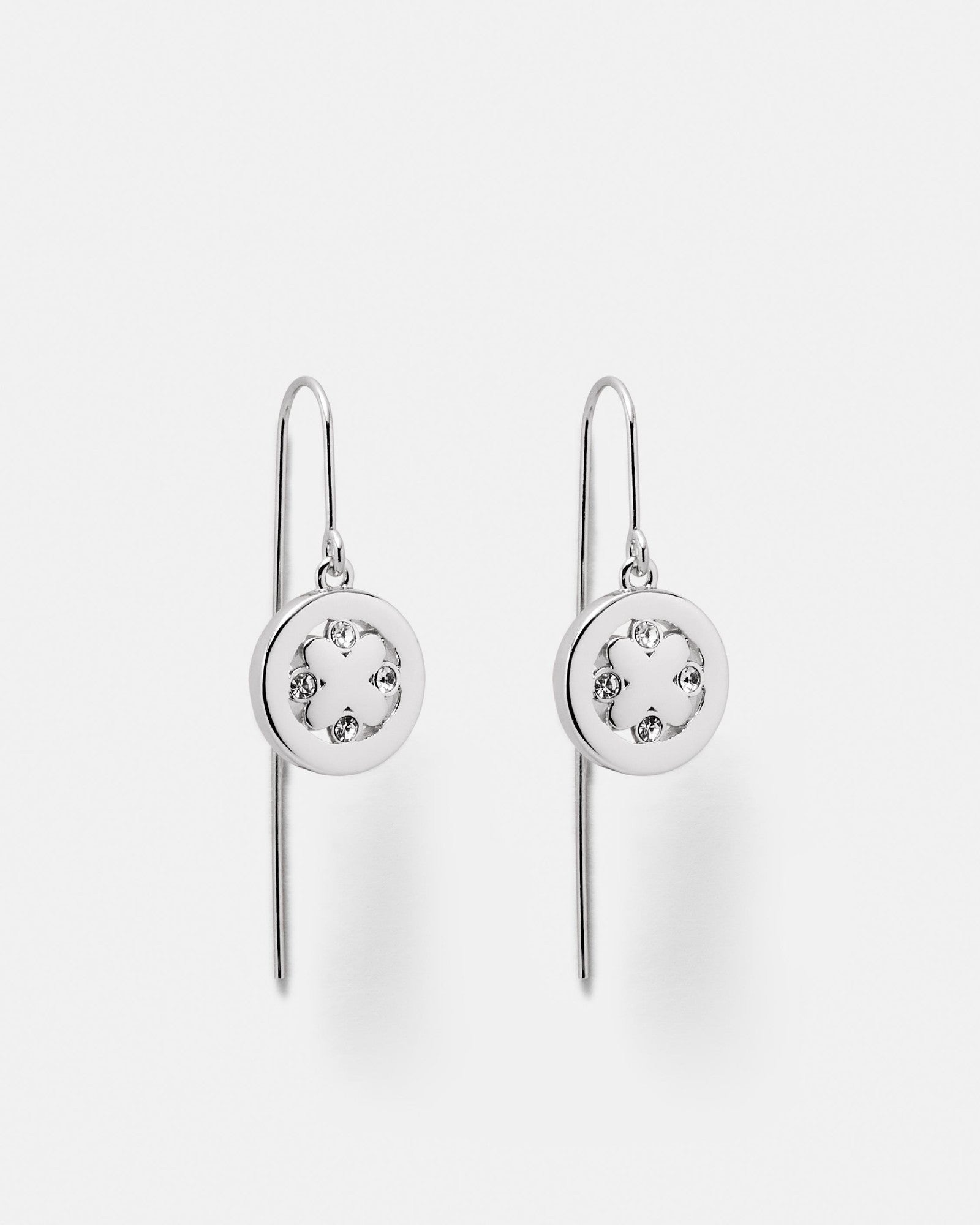 Cipher Hook Earrings - Silver