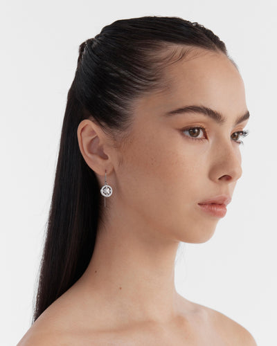Cipher Hook Earrings - Silver