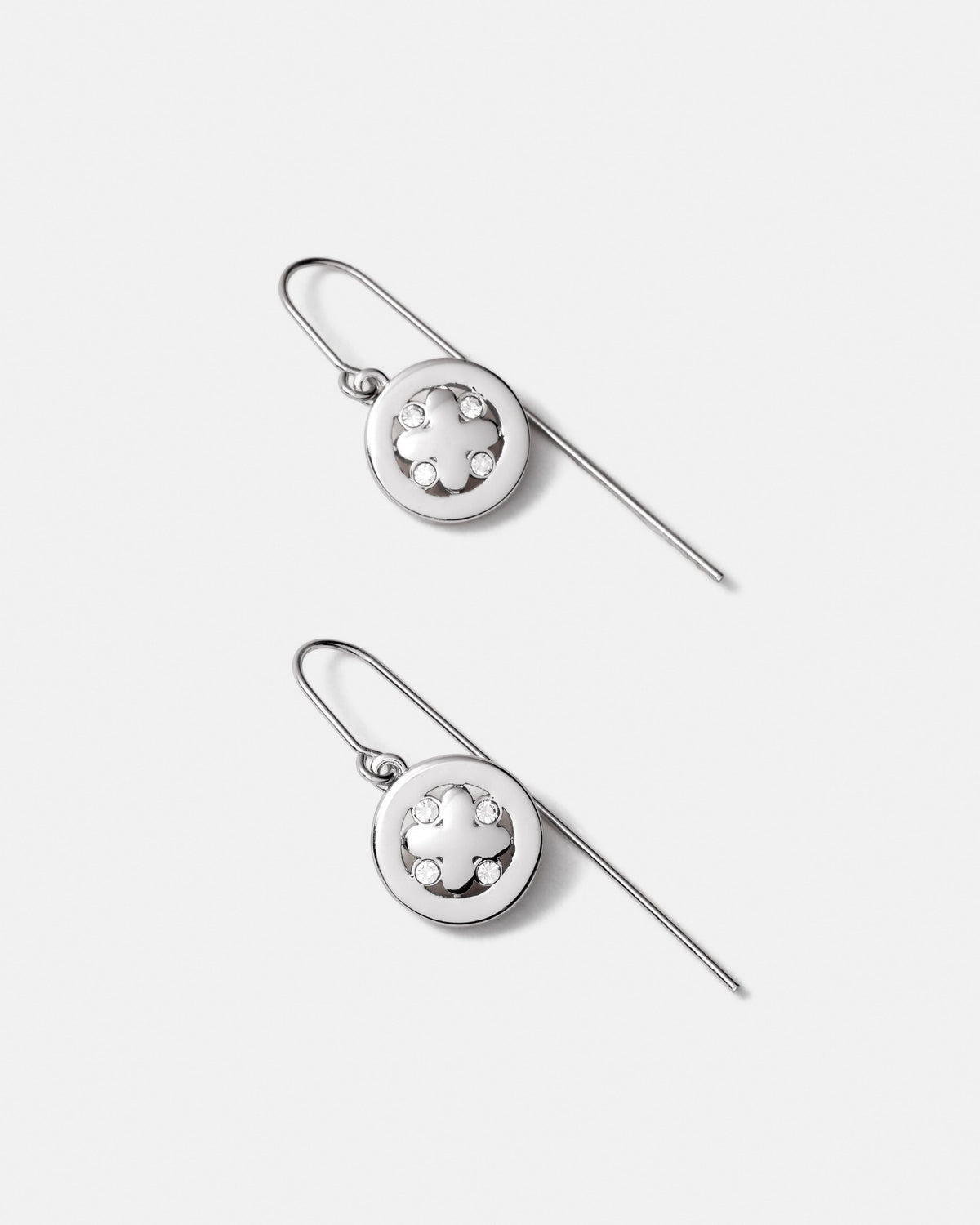 Cipher Hook Earrings - Silver