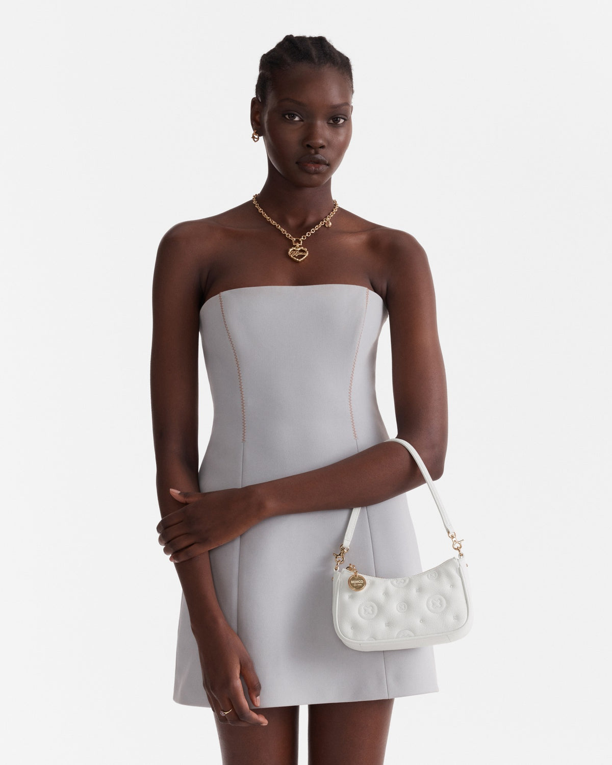 Flashback Leather Mini Shoulder Bag - White