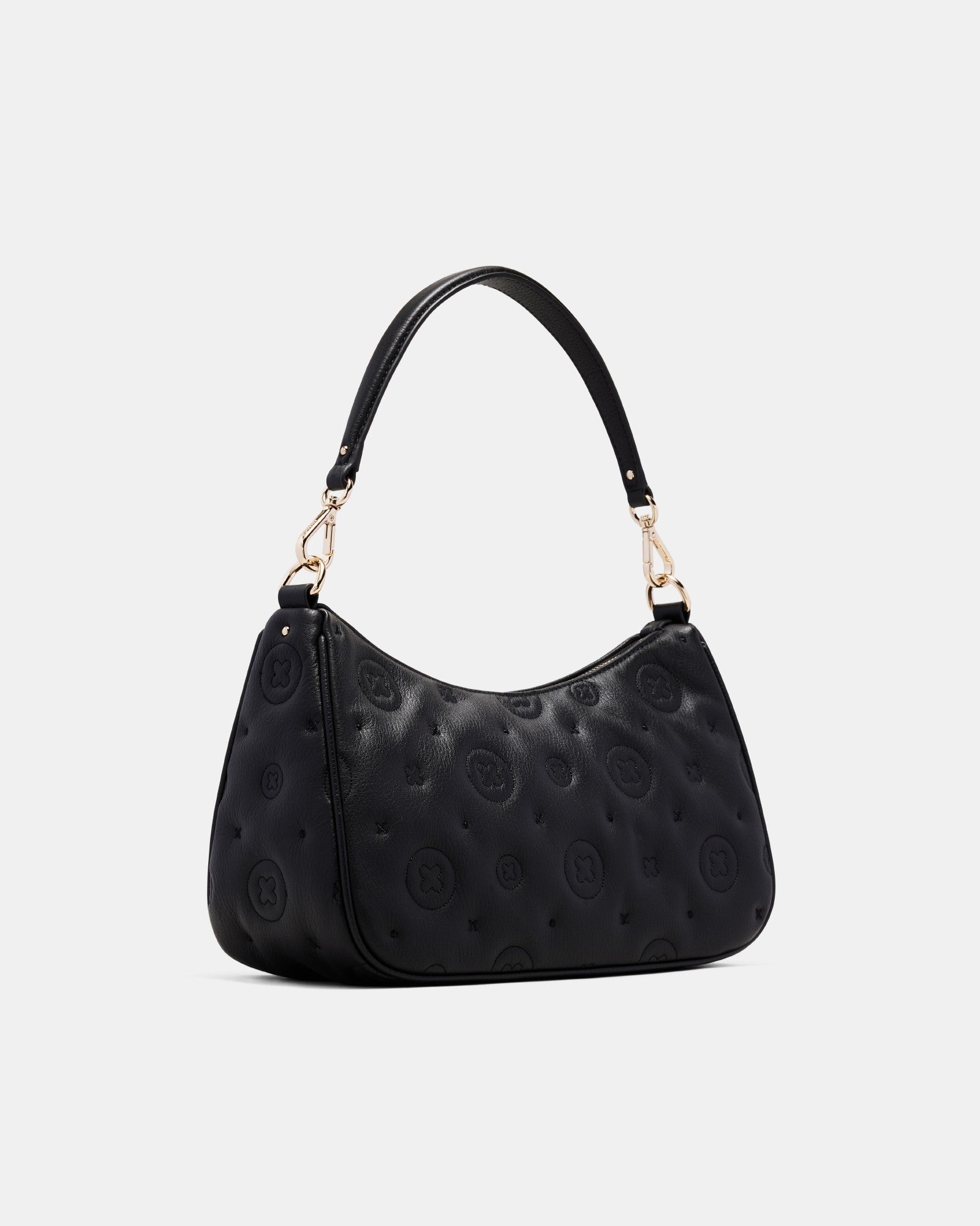 Flashback Leather Shoulder Bag - Black