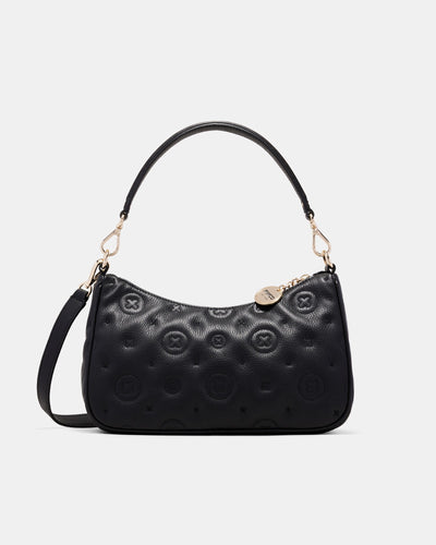 Flashback Leather Shoulder Bag - Black