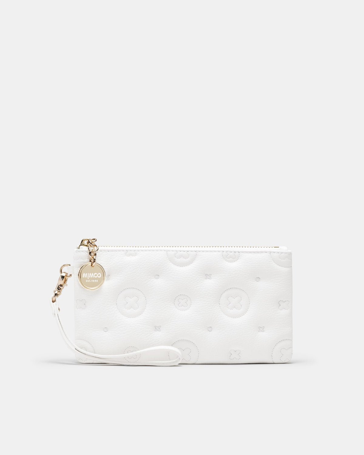 Flashback Leather Wristlet Pouch - White