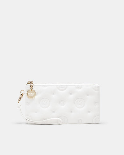 Flashback Leather Wristlet Pouch - White
