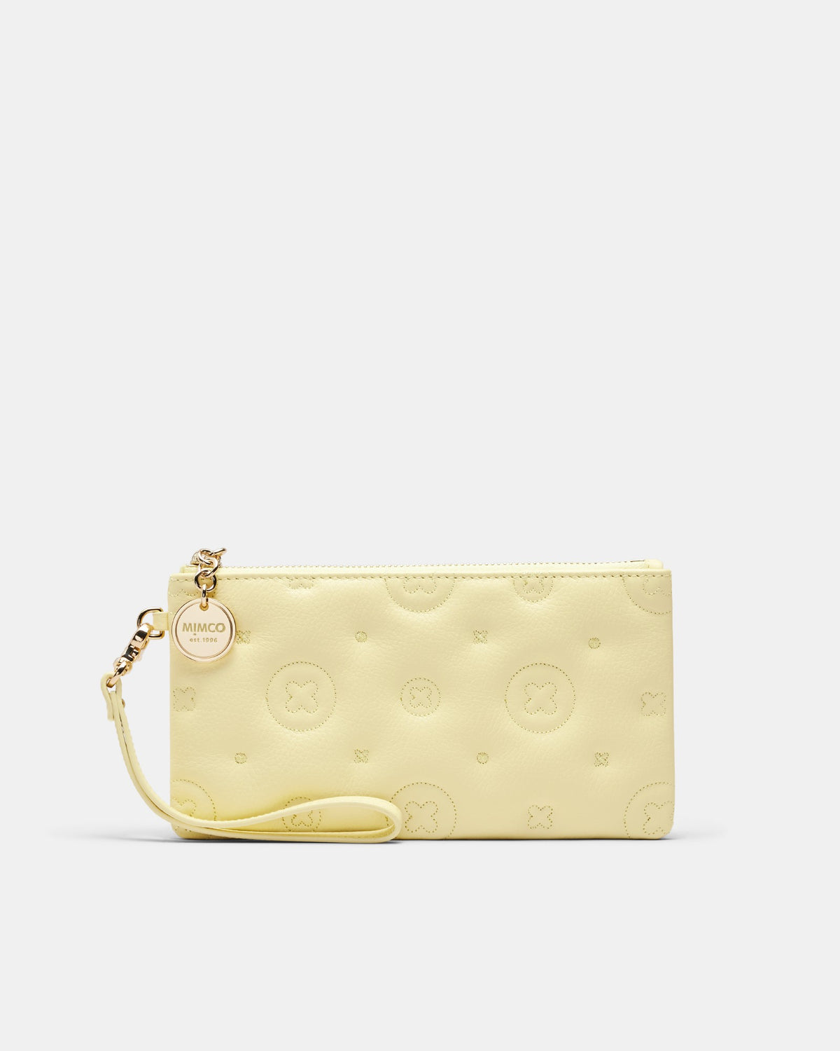 Flashback Leather Wristlet Pouch - Lemon Crush