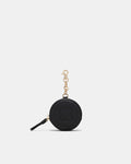 Flashback Leather Coin Charm Keyring - Black