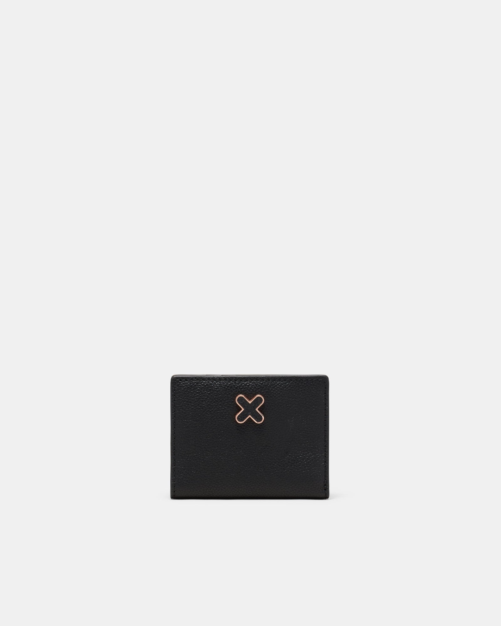 Hendrix Card Wallet - Black Rose Gold