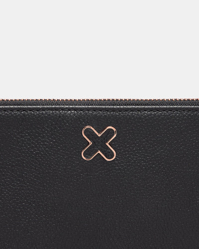 Hendrix Pouch Crossbody Bag - Black Rose Gold