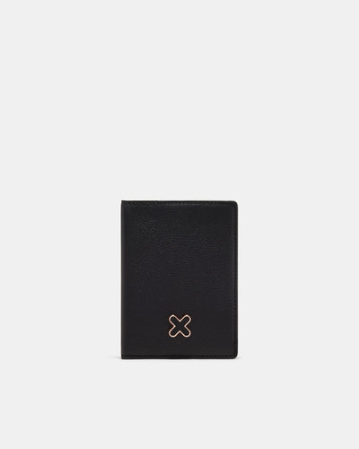 Hendrix Passport Holder - Black Rose Gold