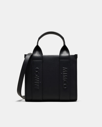 Stevie Leather Mini Tote Bag - Black Light Gold