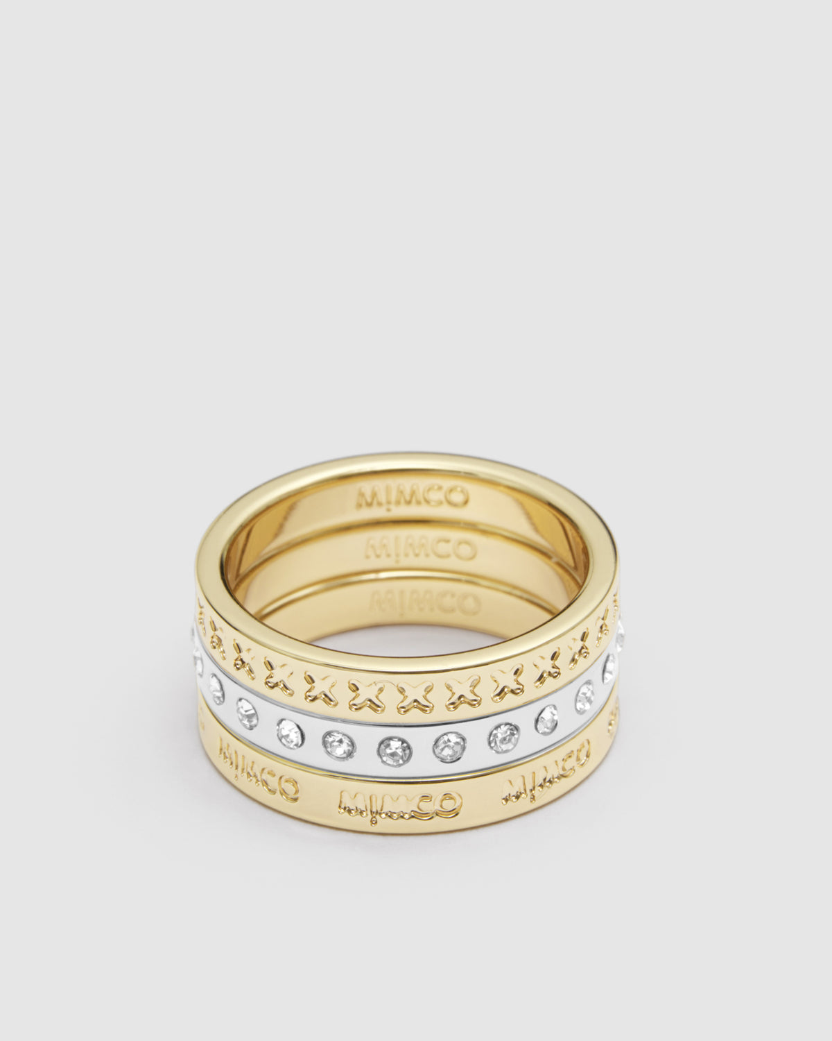 Halo Ring Stack - Gold Silver