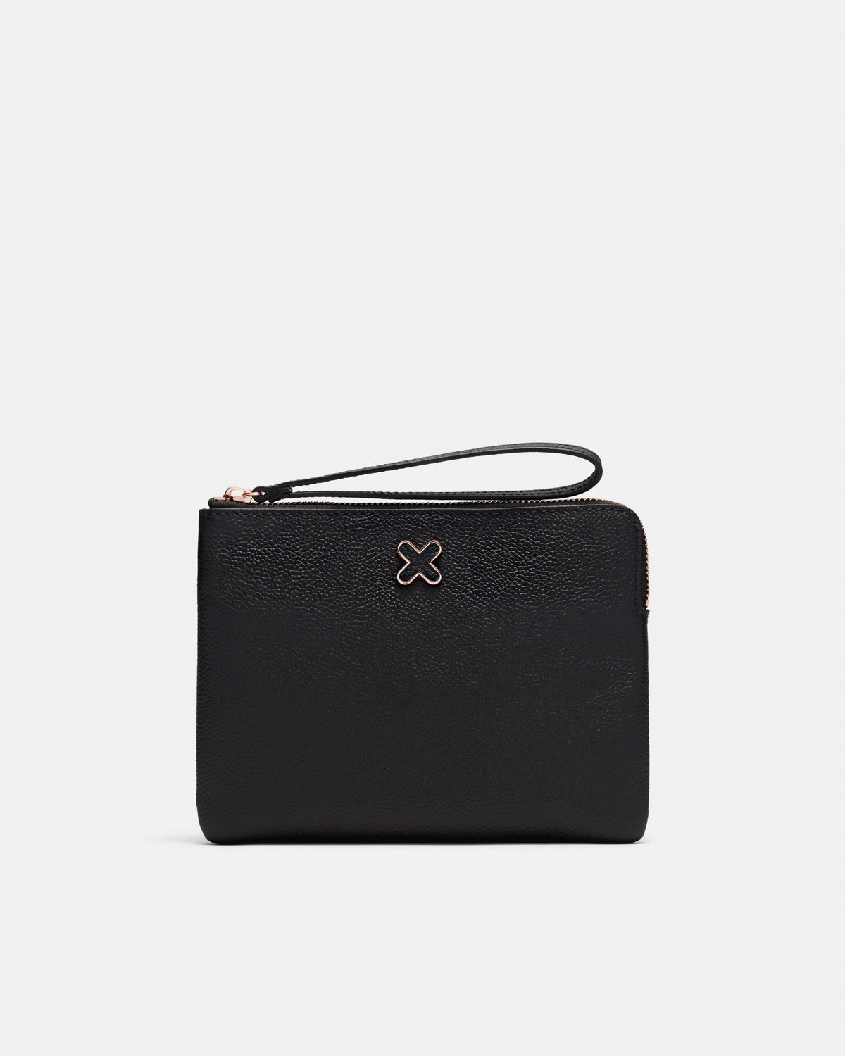 Hendrix Medium Pouch - Black Rose Gold