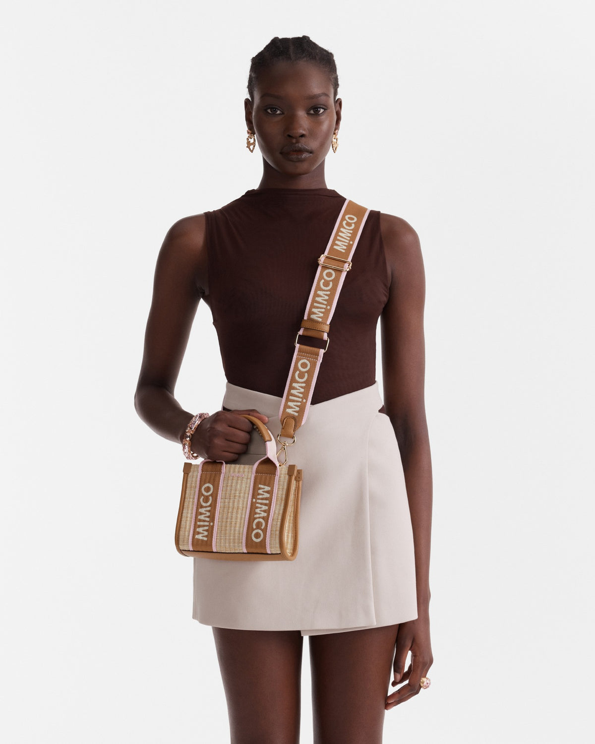Stevie Micro Tote Crossbody Bag - Natural Caramel