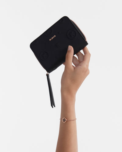 Flashback Wallet and Bracelet Gift Set - Black Rose Gold