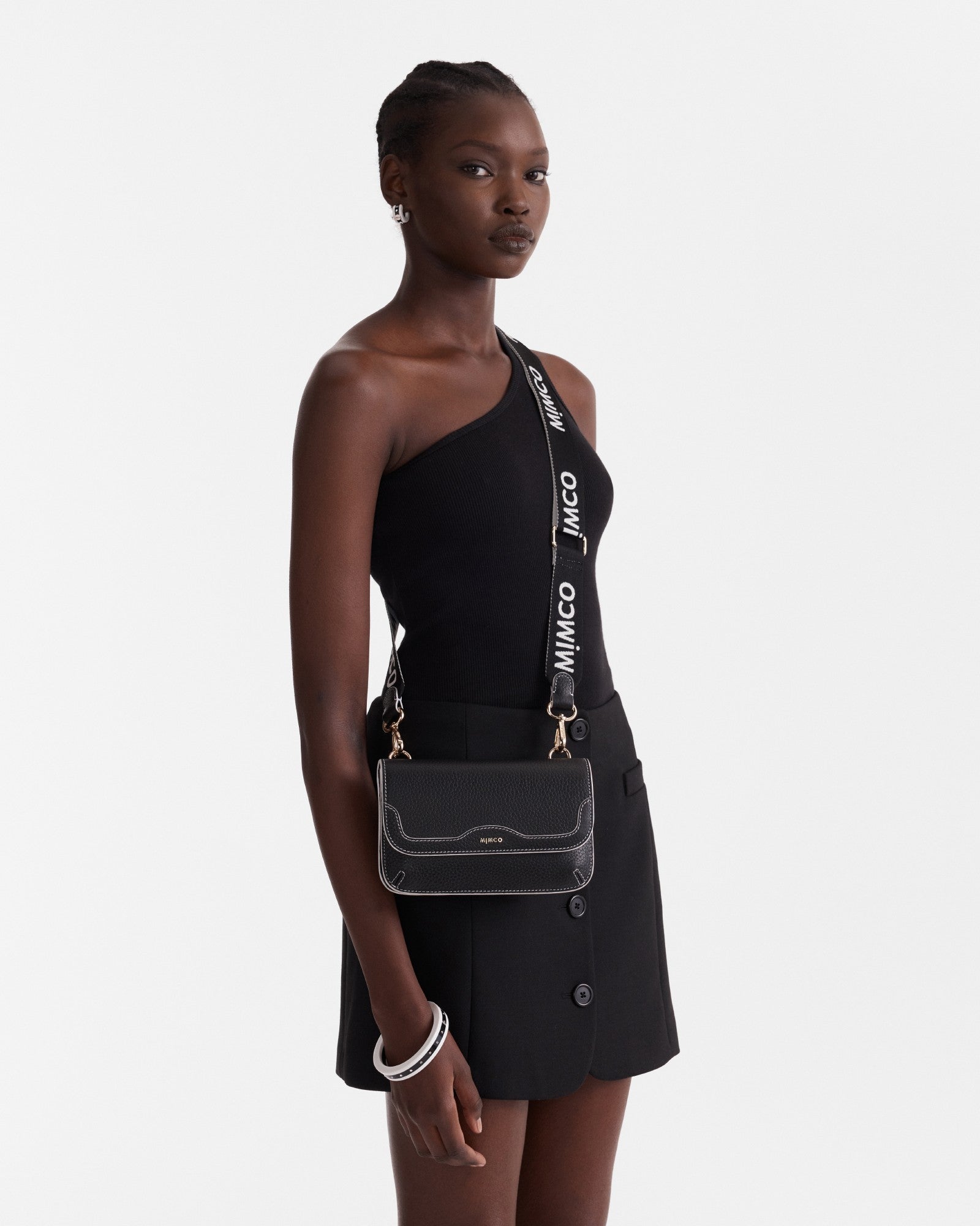 Jett Flapover Crossbody Bag - Black Light Gold