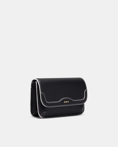 Jett Flapover Crossbody Bag - Black Light Gold