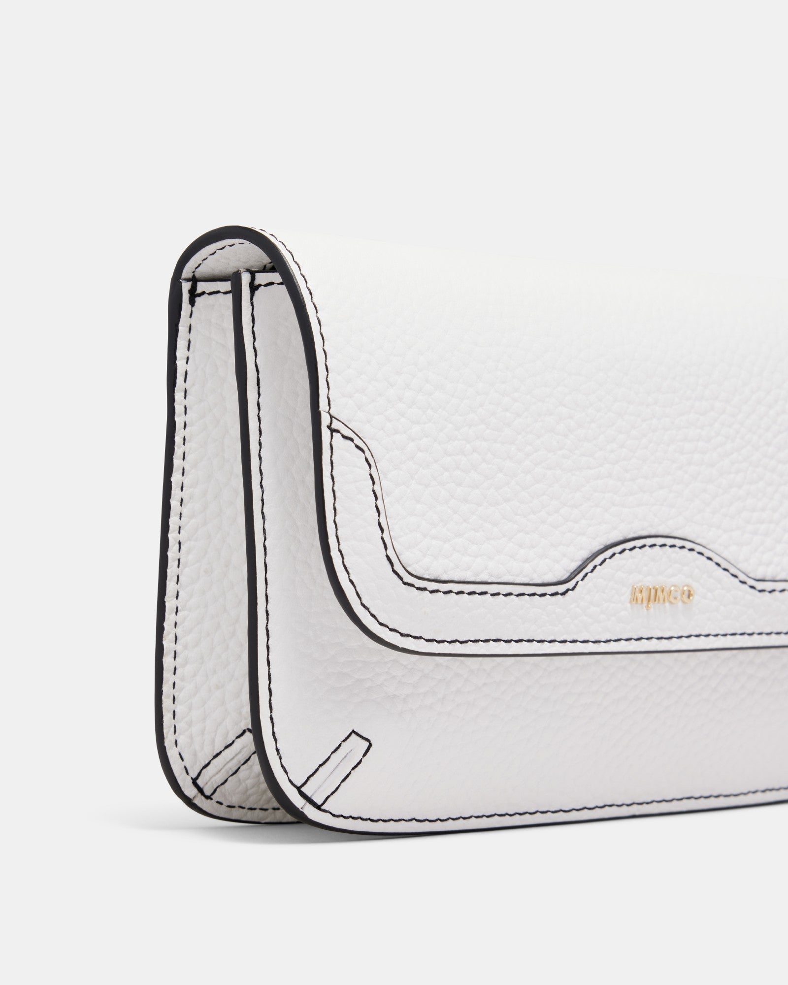 Jett Flapover Crossbody Bag - White Black