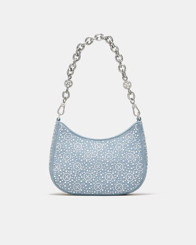 Mim-Gram Sparkle Shoulder Bag - Denim