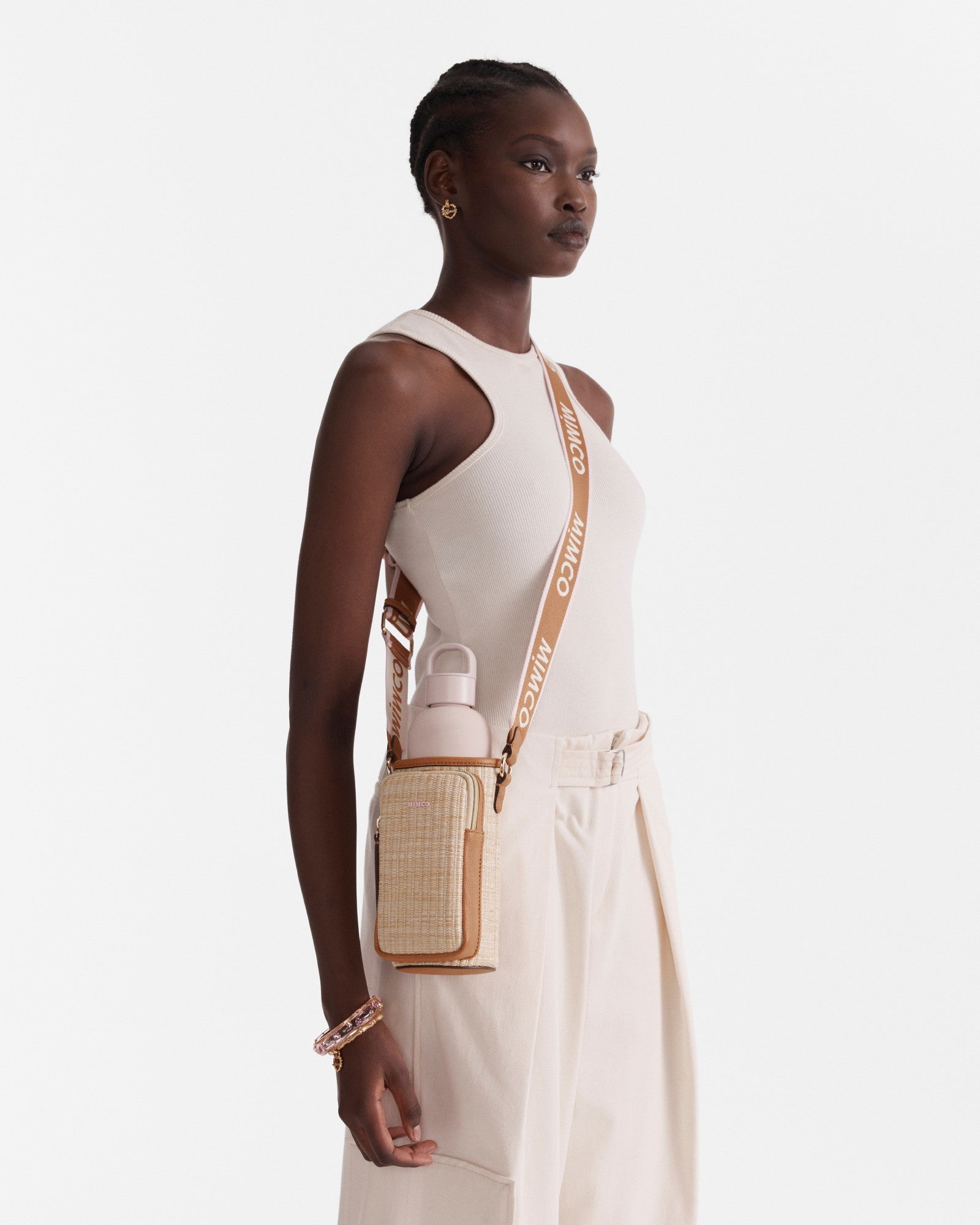 Stevie Drink Crossbody Bag - Natural Caramel