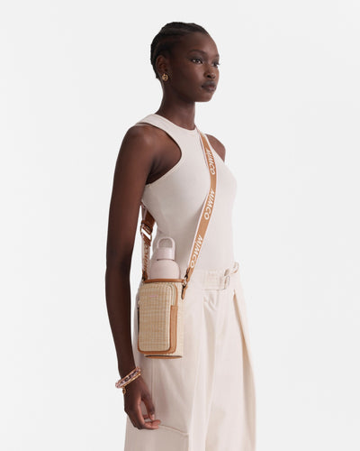 Stevie Drink Crossbody Bag - Natural Caramel