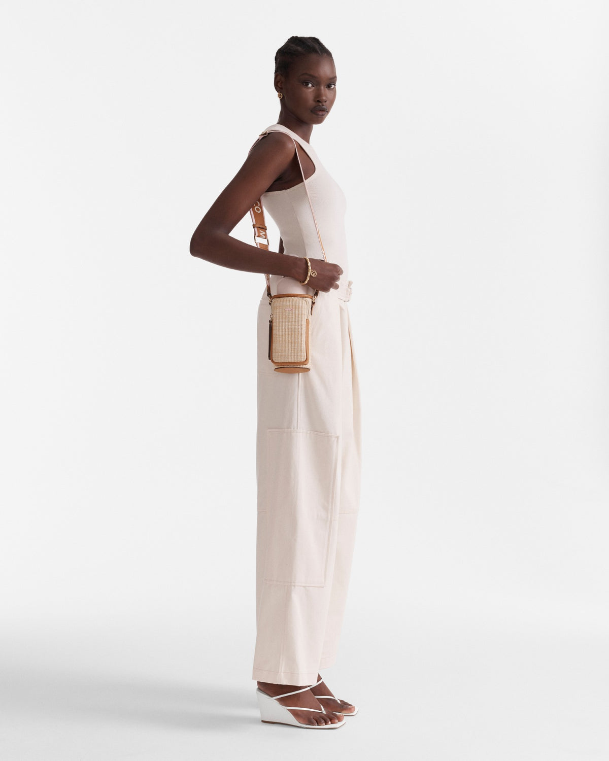 Stevie Drink Crossbody Bag - Natural Caramel