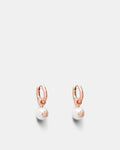Supermicra Charm Hoop Earrings - Rose Gold