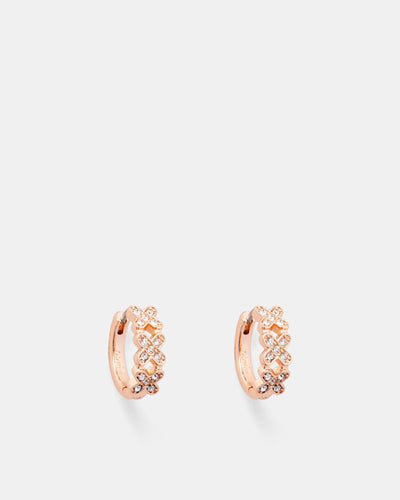 Daydream Huggie Hoop Earrings - Rose Gold