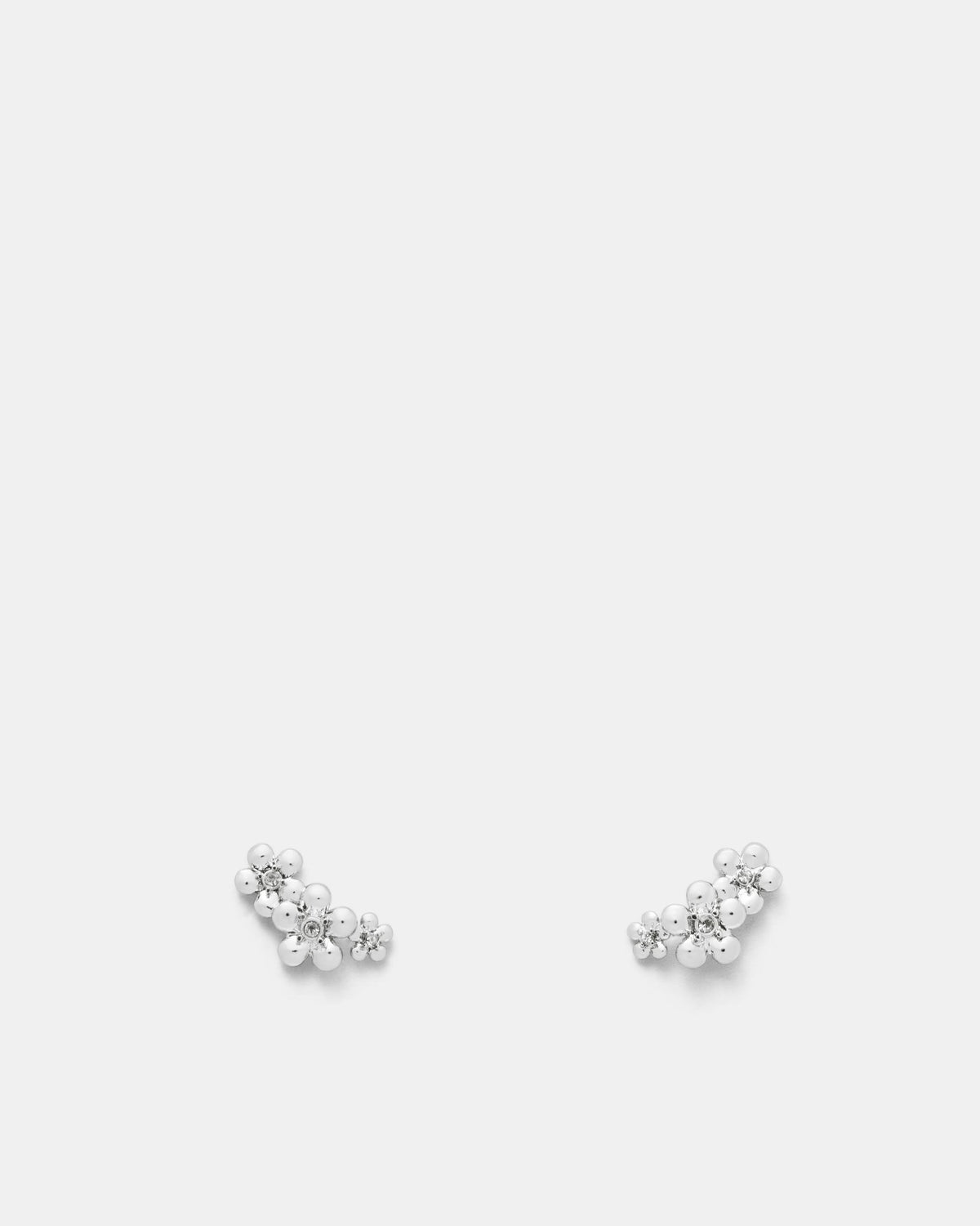 Fleur Stud Earrings - Silver