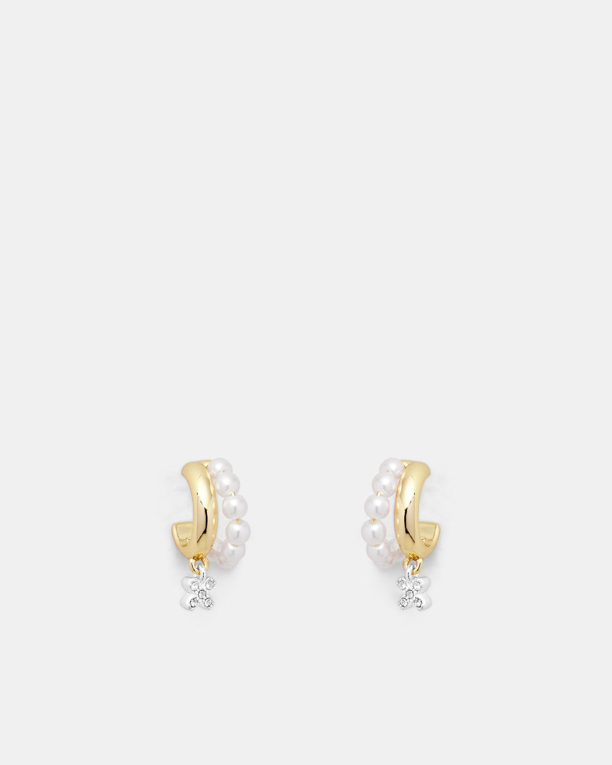Reminiscent Duo Hoop Earrings - Gold