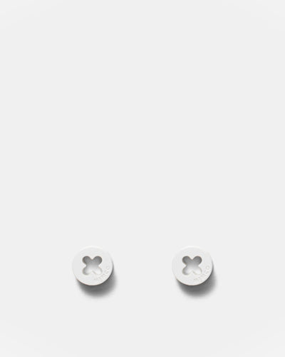 Revive Stud Earrings - White