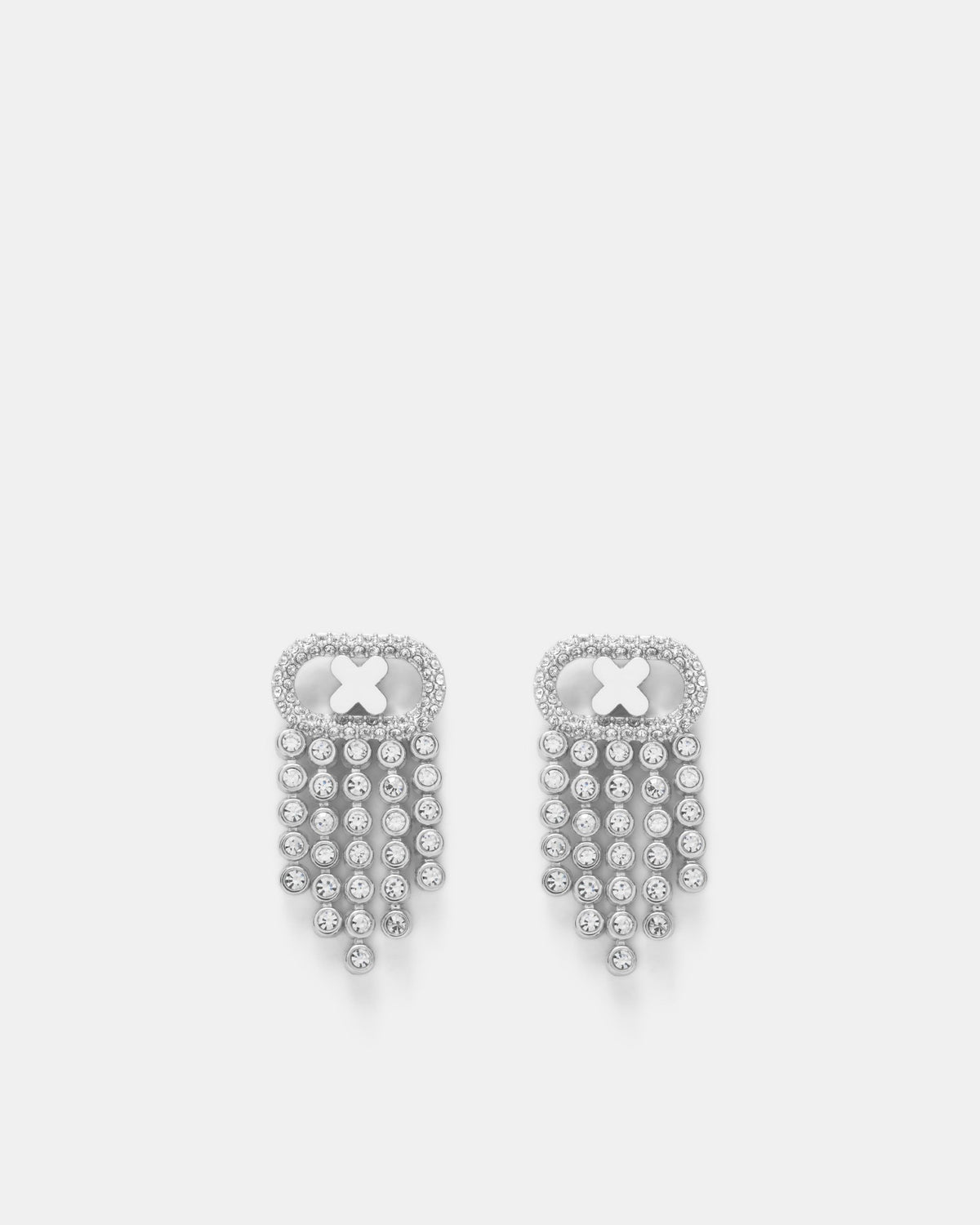 Everly Statement Drop Earrings - Silver