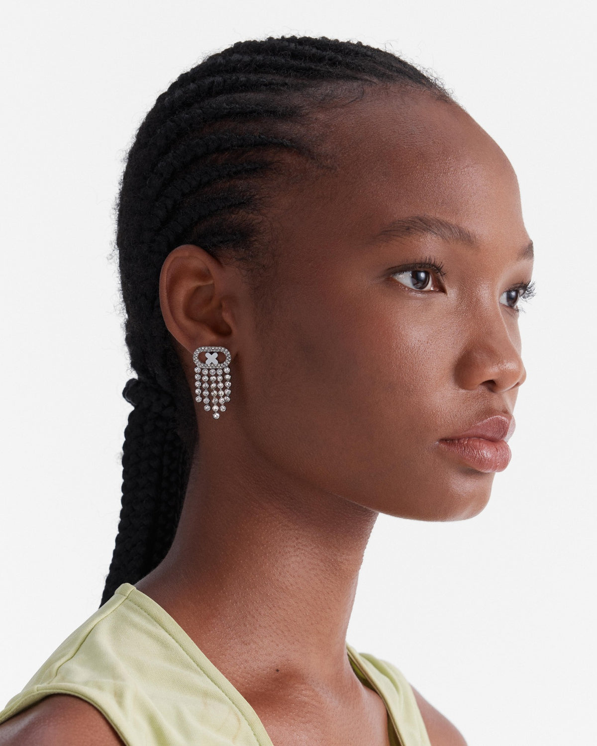 Everly Statement Drop Earrings - Silver