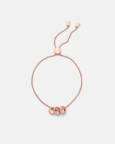 Flare Necklace And Wrist Gift Set - Rose Gold