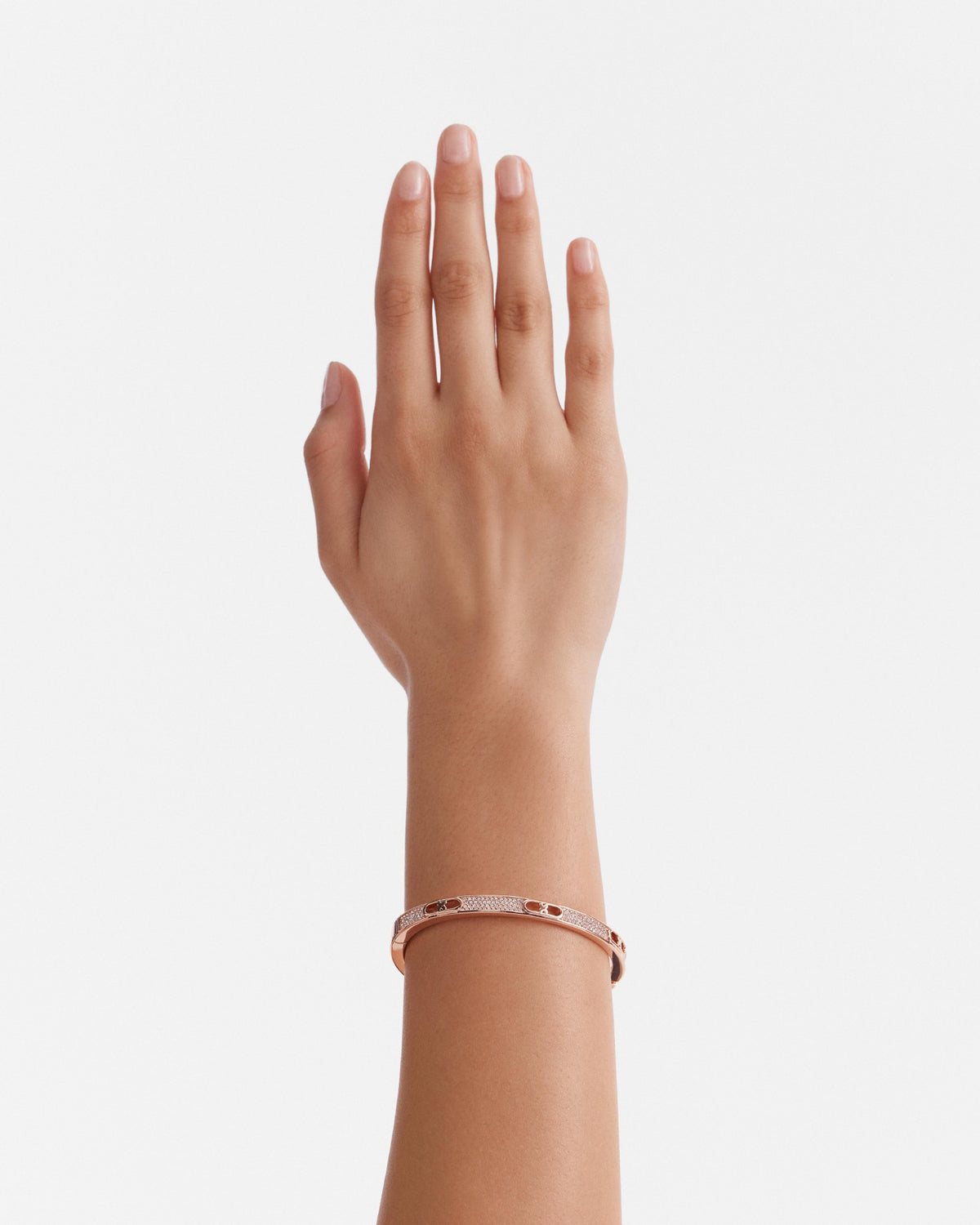 Everly Pave Bangle - Rose Gold