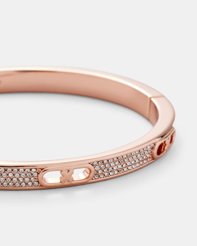 Everly Pave Bangle - Rose Gold