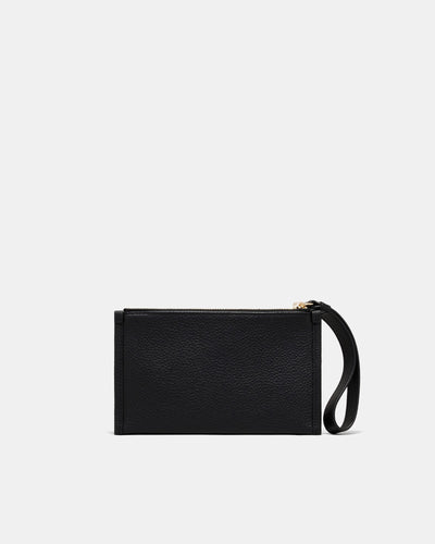 Patch Leather Pouch - Black Light Gold
