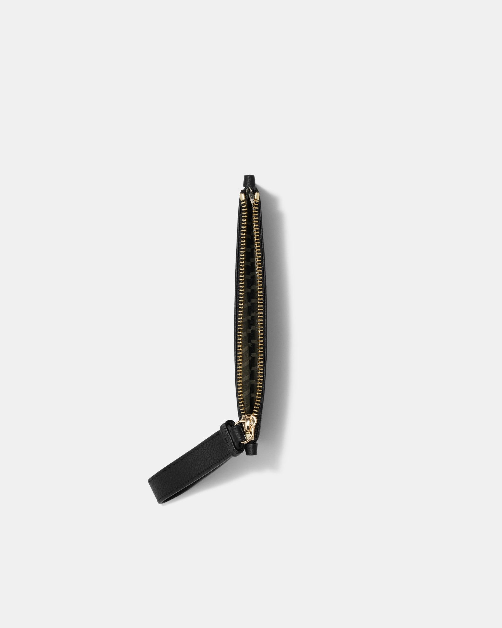 Patch Leather Pouch - Black Light Gold