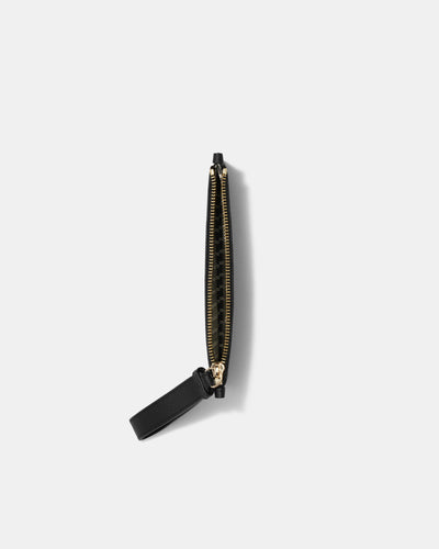Patch Leather Pouch - Black Light Gold