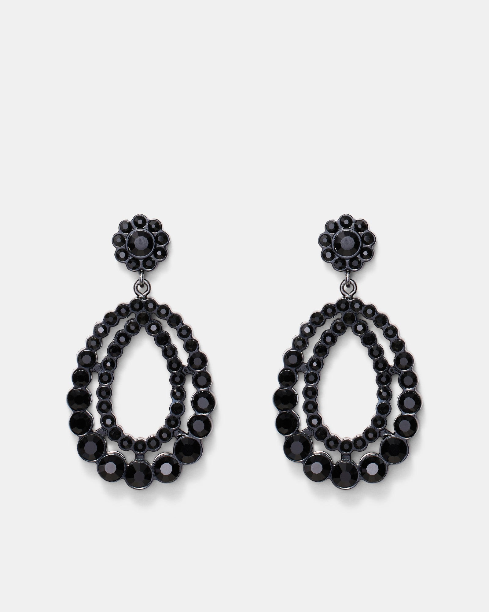 Simple Glamour Earrings - Black