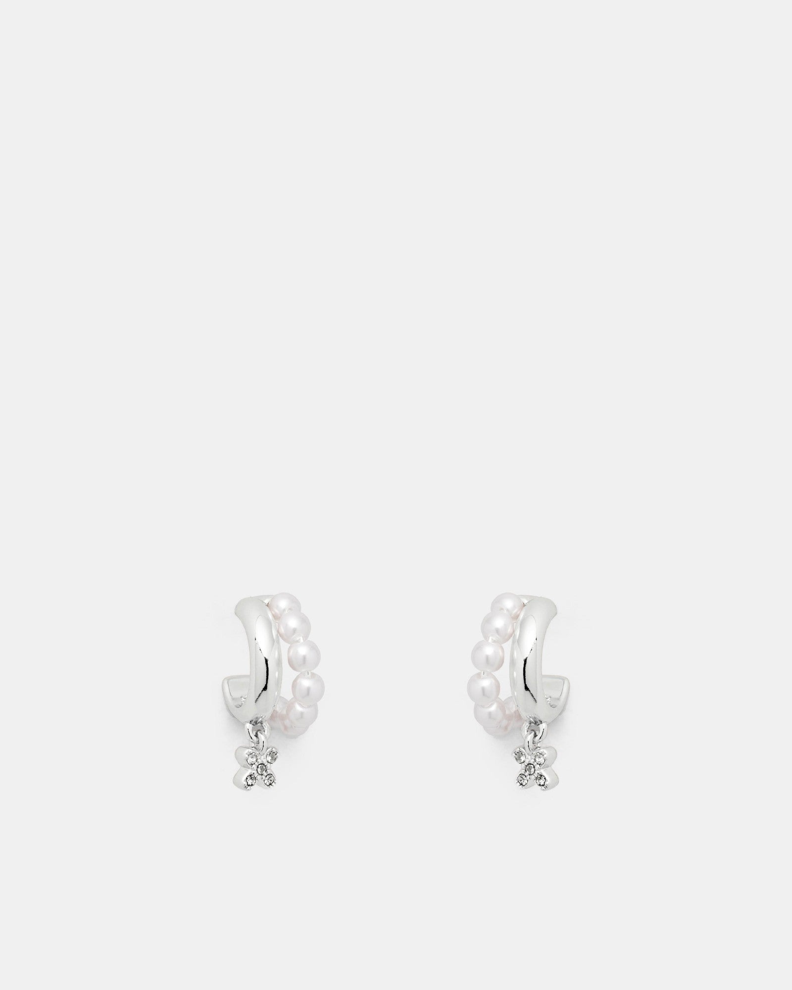 Reminiscent Duo Hoop Earrings - Silver