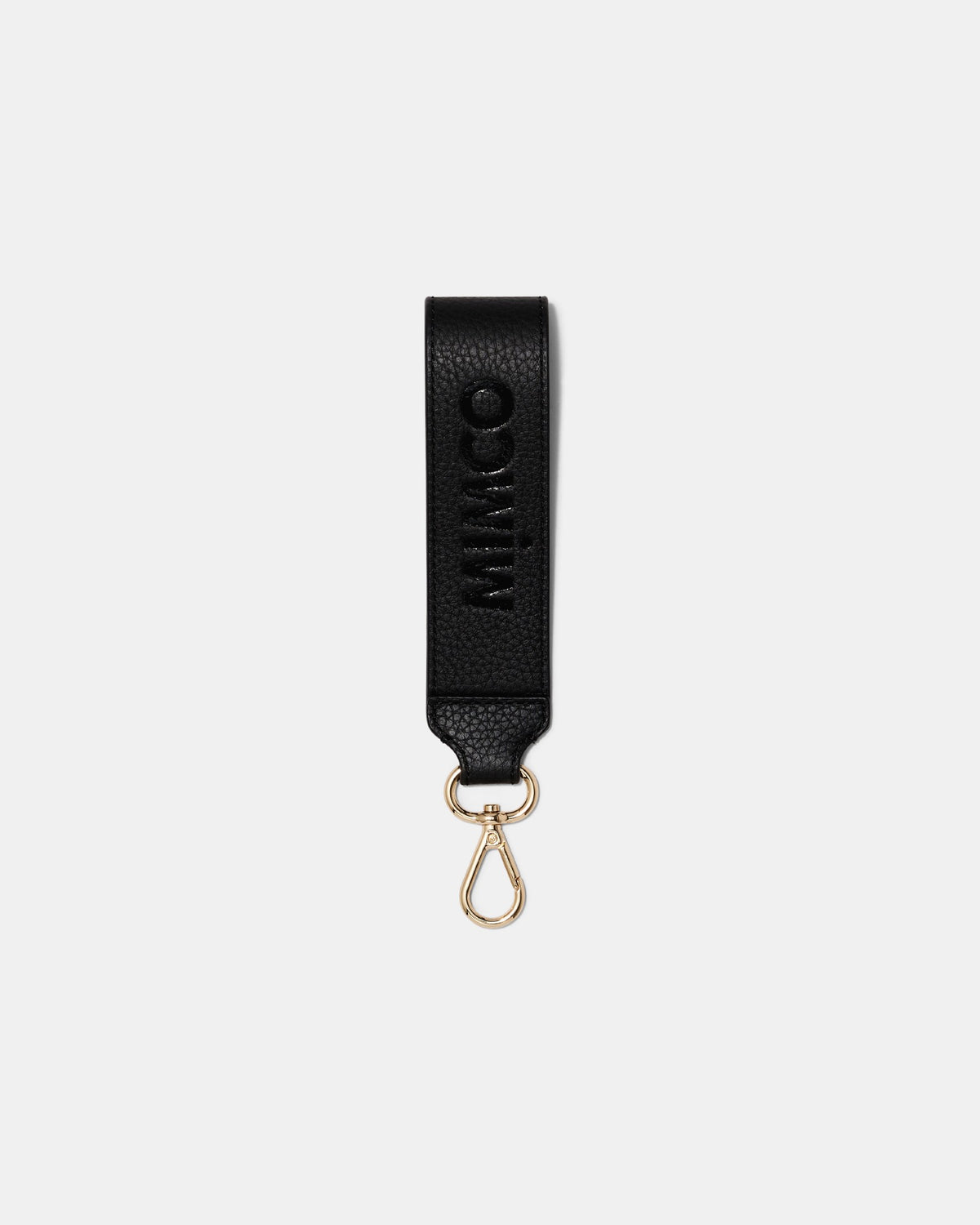 Patch Leather Keyring - Black Light Gold