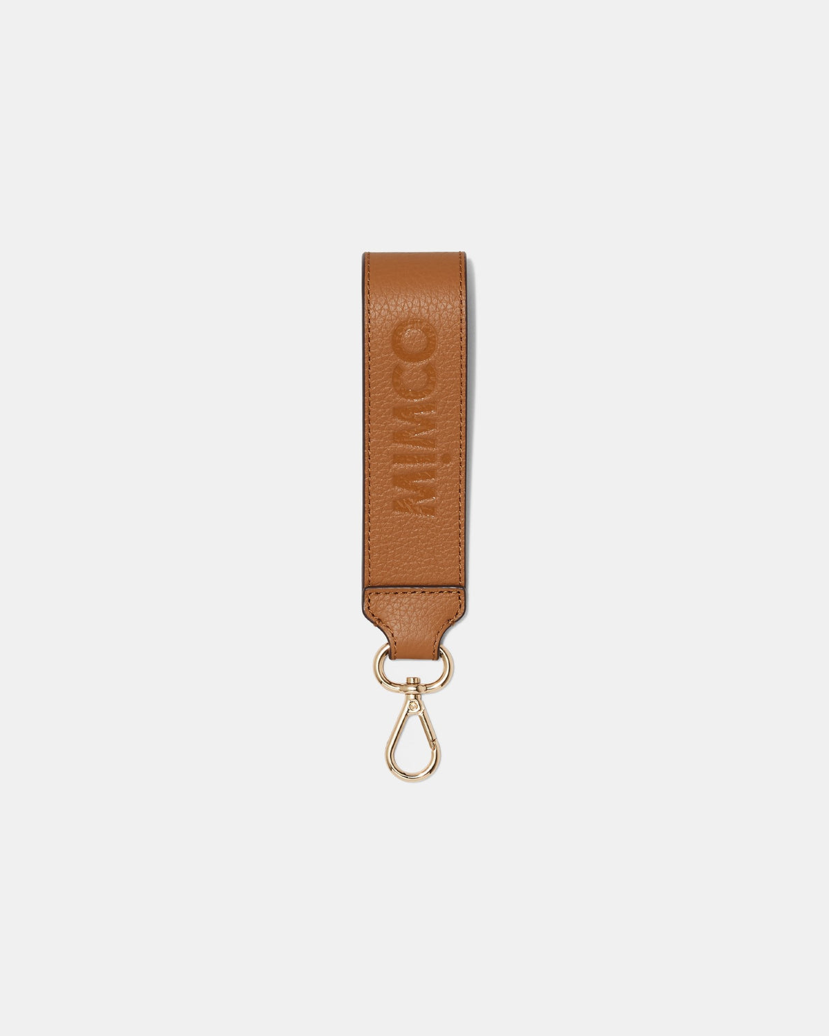 Patch Leather Keyring - Caramel