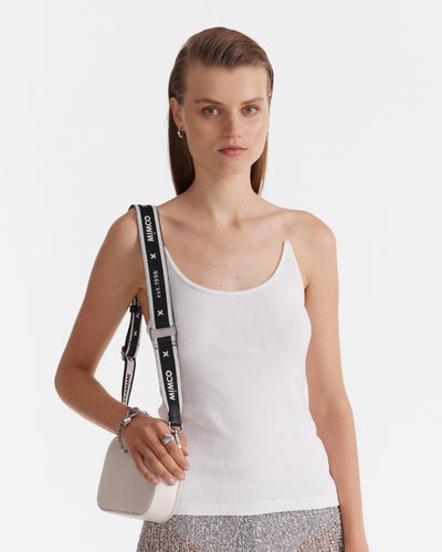 Mim 96 Webbing Bag Strap - Black Silver