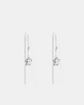 Fleur Thread Earrings - Silver