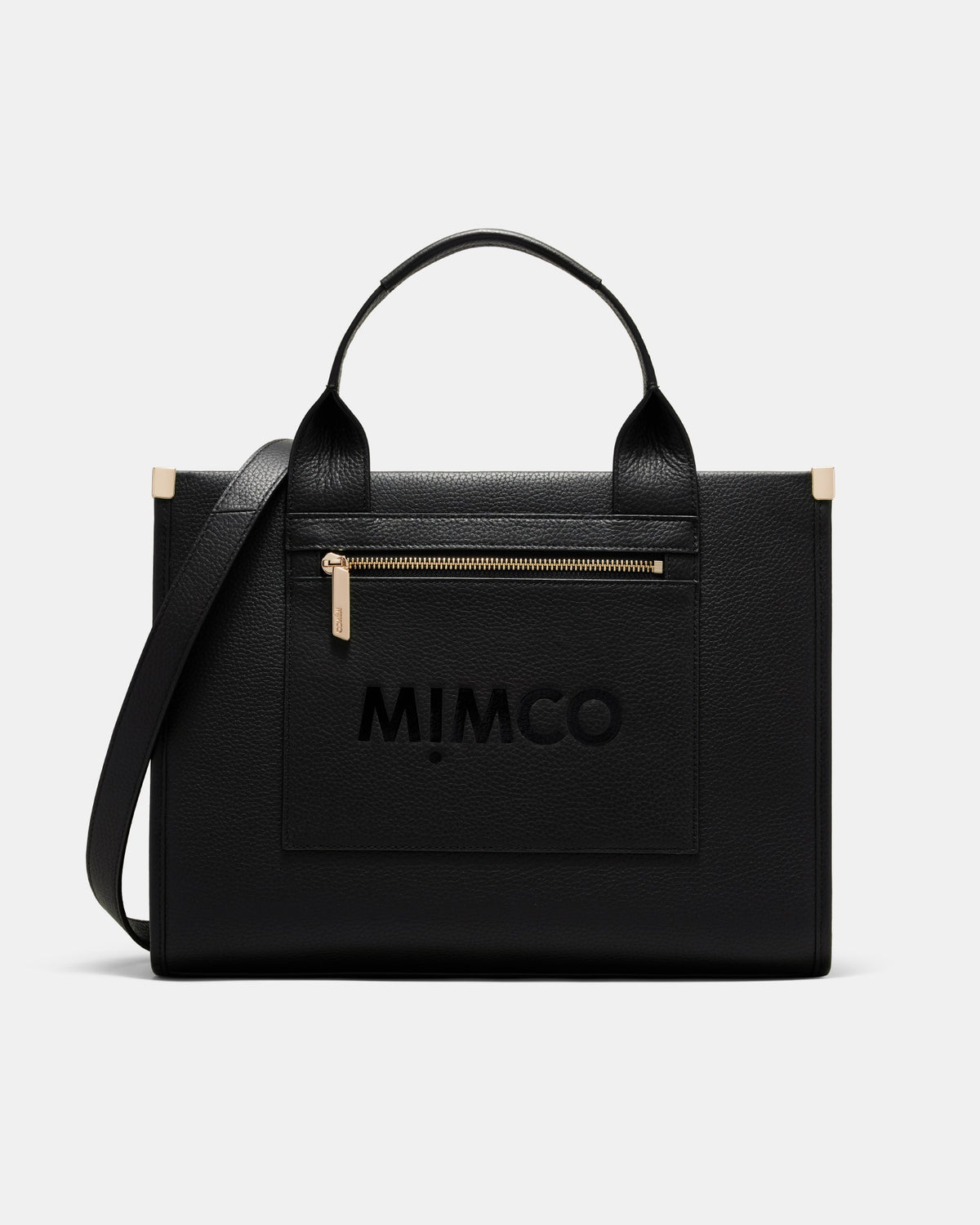 Patch Leather Tote Bag - Black Light Gold