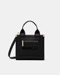Patch Leather Mini Tote Bag - Black Light Gold