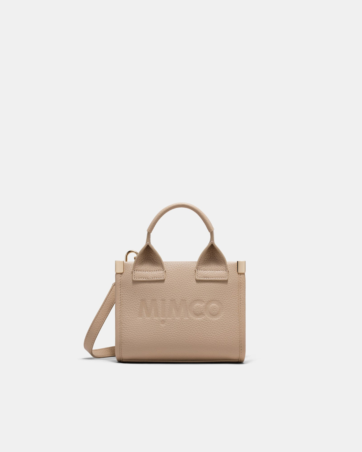 Patch Leather Micro Tote Bag - Waffle