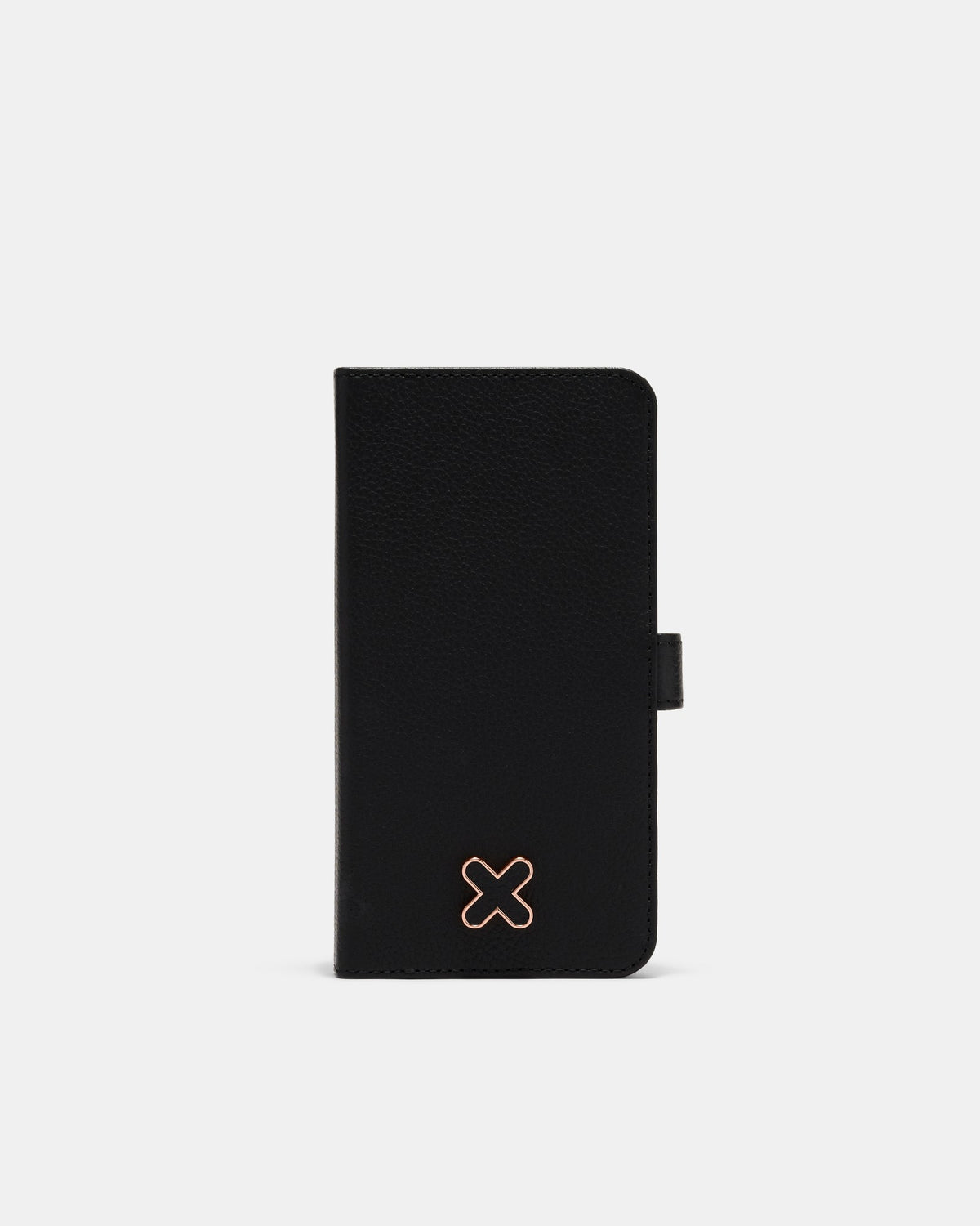 Hendrix Flip Case For iPhone 15 Pro Max - Black Rose Gold