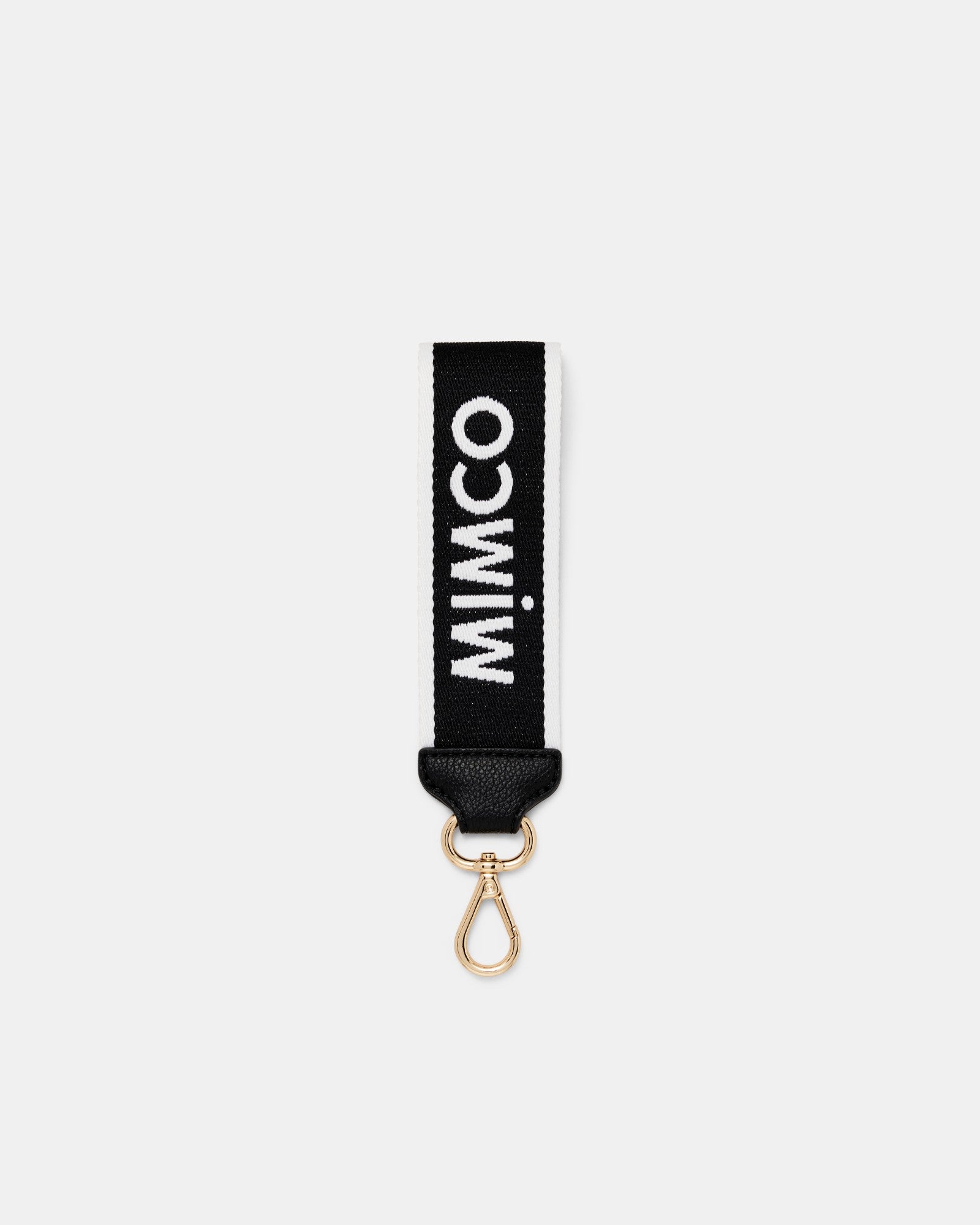 Stripe Webbing Wrist Strap - Black Light Gold