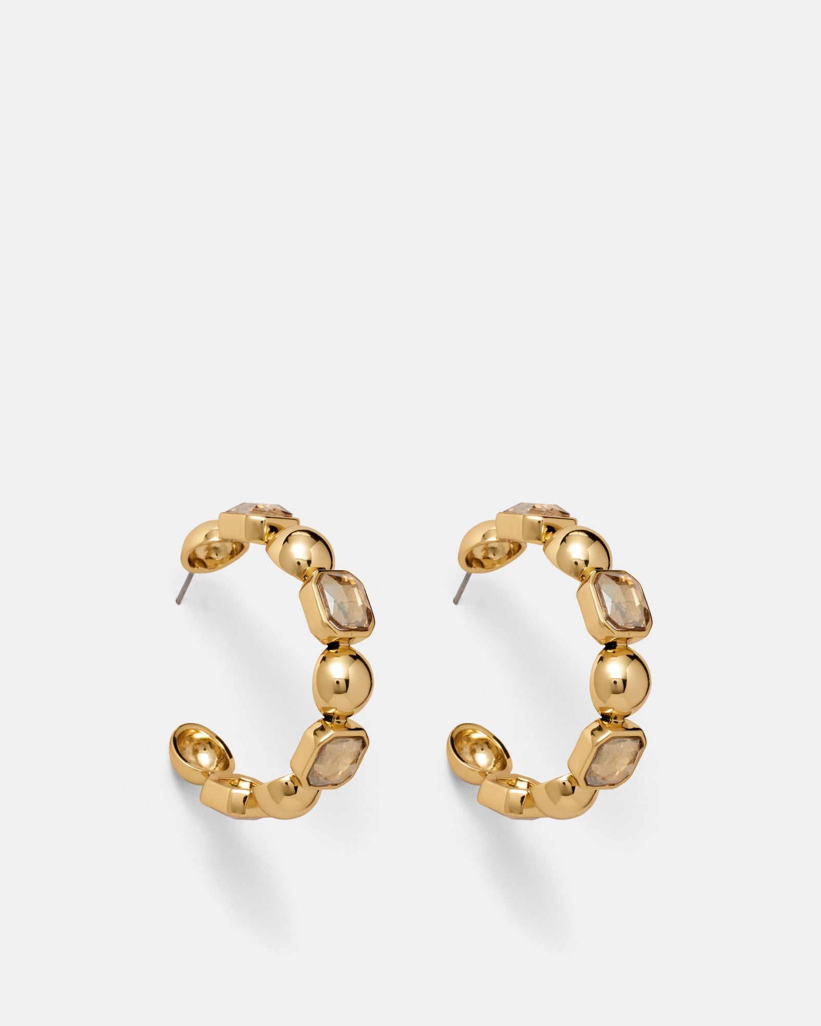 Dusk Hoop Earrings - Soft Gold
